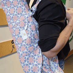 M44space-Black outfit with pink yoga bag, durable and stylish yoga bag, male model  M44space-Black outfit with pink yoga bag, durable and stylish yoga bag, male model