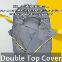 M44space - Sleeping bag liner with wide headcover, neat stitching, and static-free cotton