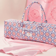 M44space-A yoga bag with a lotus flower pattern inspired by an ancient 5th century mural